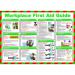 Workplace First Aid Guide Safety Poster (590 x 420mm) made from laminated paper.  13223