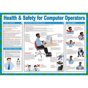 Safety Poster - H&S For Computer Operators 590 x 420mm made from