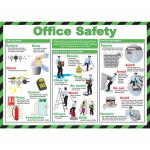 Safety Poster - Office Safety (590 x 420mm) made from laminated paper.  13228