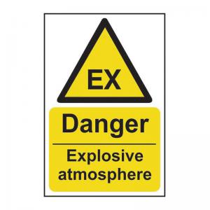 Danger Explosive atmosphere 1.2mm Recyclable PP 200 x 300mm 13409