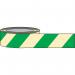 Green Chevron Photoluminescent Tape, 1.3mm Rigid Self Adhesive Photoluminescent (80mmx 10m) 13654