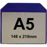 The photograph captures a Spectrum Industrial Warehouse Signage with a Magnetic Document Pocket in A5 Horizontal size. The clean and professional design showcases the functionality and practicality of this product. The vibrant colors and clear text make it easy to read and navigate.