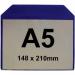 The photograph captures a Spectrum Industrial Warehouse Signage with a Magnetic Document Pocket in A5 Horizontal size. The clean and professional design showcases the functionality and practicality of this product. The vibrant colors and clear text make it easy to read and navigate.