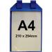 The picture shows a vibrant and durable Spectrum Industrial Warehouse Signage with a Magnetic Wrap-Round Document Pocket. The pocket is designed to hold A4 sized documents vertically. The bold and clear font on the sign makes it easy to read and identify.