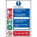 Self-Adhesive Vinyl Fire Action Procedure sign (200 x 300mm). Easy to use and fix. 13840