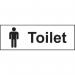 This picture showcases a Spectrum Industrial Washroom Sign designed for gentlemen. Made from 1.2mm recyclable PP, the sign measures 300 x 100mm. The sign features a simplistic yet sleek design, with crisp white letters on a black background. The font is bold and easily legible, making it suitable for any industrial washroom setting.