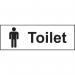 Toilet Gentlemen’ Sign; Non-Adhesive Rigid 1mm PVC Board; (300mm x 100mm) 13947