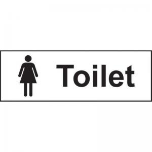 Image of Toilet Ladies&rsquo; Sign; Non-Adhesive Rigid 1mm PVC Board; 300mm