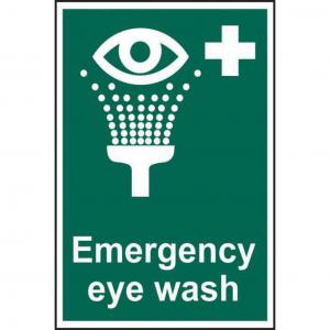 Emergency Eye Wash Sign, Self-Adhesive Vinyl 200mm x 300mm 13983