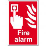 Self adhesive semi-rigid PVC Fire Alarm Sign (200 x 300mm). Easy to fix; simply peel off the backing and apply to a clean dry surface.