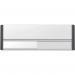 Door Slider System ; Silver Anodised With Black End Caps & Black Text (220mm x 75mm) 14111