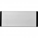 Header Panel Only With Black End Caps & Black Text; Silver Anodised (220mm x 90mm)