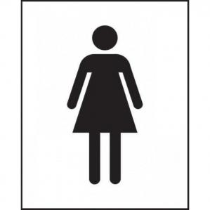 Female Symbol Sign, Self-Adhesive Vinyl, 125mm x 200mm 14310