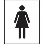 Female Symbol&rsquo; Sign; Non-Adhesive Rigid 1mm PVC Board; (125mm x 200mm)