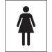 Female Symbol’ Sign; Non-Adhesive Rigid 1mm PVC Board; (200mm x 250mm) 14312