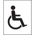 Disabled Symbol Sign, Self-Adhesive Vinyl, (125mm x 200mm) 14313