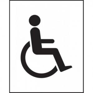 Disabled Symbol Sign, Self-Adhesive Vinyl, 125mm x 200mm 14313