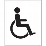 Disabled Symbol&rsquo; Sign; Self-Adhesive Vinyl; (125mm x 200mm)