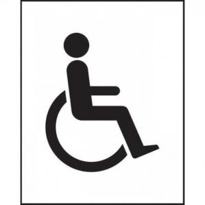 Disabled symbol 1.2mm Recyclable PP 125 x 200mm 14314