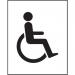 Disabled Symbol’ Sign; Non-Adhesive Rigid 1mm PVC Board; (125mm x 200mm) 14314
