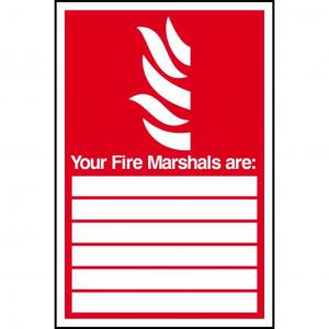 Fire marshals are 1.2mm Recyclable PP 200 x 300mm 14382