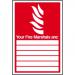 Fire Marshals Are sign (200 x 300mm). Manufactured from strong rigid PVC and is non-adhesive; 0.8mm thick. 14382