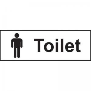 Toilet Gentlemen Sign, Self-Adhesive Vinyl, 300mm x 100mm 14437