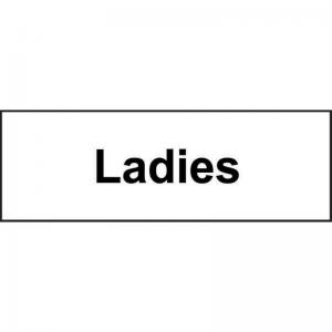 Ladies Sign, Self-Adhesive Vinyl, 300mm x 100mm 14441