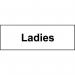 Ladies’ Sign; Non-Adhesive Rigid 1mm PVC Board; (300mm x 100mm) 14442