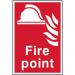 Self adhesive semi-rigid PVC Fire Point Sign (200 x 300mm). Easy to fix; simply peel off the backing and apply to a clean dry surface. 1451