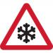 600mm Temporary Triangular Stanchion Sign- Risk of Ice 14561