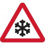 750mm Temporary Triangular Stanchion Sign- Risk of Ice