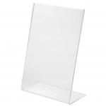 Injection moulded clear acrylic sign holder A5 14631
