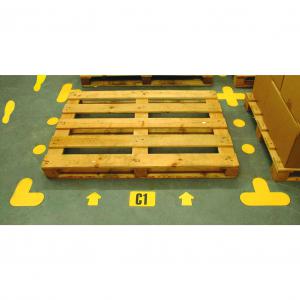 Floor Signalling L Shape yellow; designed for use in warehouse