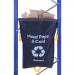 Plastic Only Warehouse Recycling Sack designed to fit most racking systems. Manufactured from durable waterproof polyester; with three strong handles. 14696