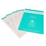 This image shows a pack of 10 Spectrum Industrial Accident Reports Permit to Work Forms. The forms have a general design and are used for documenting work permit requests and reports of accidents in industrial settings.