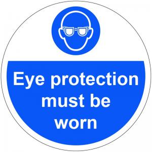 Eye Protection Must Be Worn, Floor Graphic, 400mm Dia. 14927