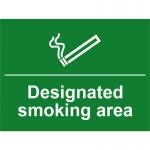A sturdy, reusable rectangular sign measuring 400 x 300mm, made with 1.2mm recyclable PP material. It features a bold, clear No Smoking message in black, surrounded by a bright, eye-catching spectrum design. Perfect for designating smoking areas and promoting a smoke-free workplace or public space.