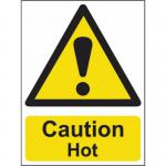 Caution Hot&rsquo; Sign; Non Adhesive 1mm Rigid PVC (300mm x 400mm)