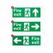 Fire Exit Signage Pack, Self Adhesive Vinyl, Small 15069