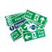 Fire Exit Signage Pack, Non Adhesive 1mm Rigid PVC Board, Small 15070