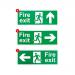 Fire Exit Signage Pack, Non Adhesive 1mm Rigid PVC Board, Small 15070