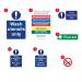 Catering Signage Pack, Self Adhesive Vinyl Non Adhesive 1mm Rigid PVC Board 15077