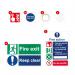 Fire Safety Signage Pack, Photoluminescent, Non Adhesive 1mm Rigid PVC Board 15078