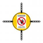 This adaptable barrier is designed for industrial safety and features a Danger Do not enter Confined space warning in bold letters. The barrier measures 400mm and has the code 15080 displayed.