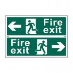 Fire exit man running arrow left/right - PVC (300 x 200mm) 