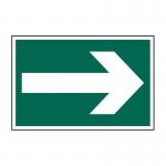 The picture shows a Scan Fire Safety Signs Arrow symbol made of 1.2mm Recyclable PP material. The sign measures 300 x 200mm and has the number 1521 on it. The arrow points upwards, indicating the direction of a fire safety precaution. The sign is made of a lightweight and environmental friendly material, making it an ideal choice for your safety needs.