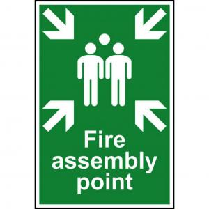 Fire assembly point - 1.2mm Recyclable PP 200 x 300mm 1541