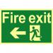 In the photo, the Spectrum Industrial Fire Safety Signs Fire Exit Running Man Arrow Left Sign is seen in vibrant colors and clear font. The sign is made of 1.3mm rigid material with a self-adhesive back. The photoluminescent material ensures visibility even in low light conditions. The sign features a running man symbol pointing to the left, indicating the direction of the fire exit. The size of the sign is 300mm x 200mm, making it suitable for various settings.