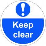 Keep Clear Floor Graphic (400mm dia) 16002